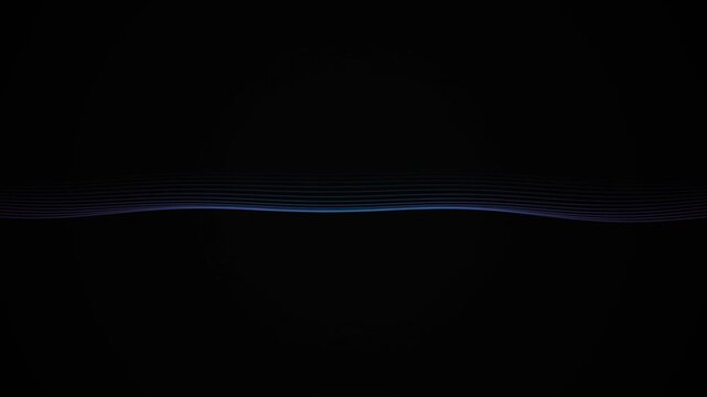 Minimalist blue glowing waves undulating smoothly over a dark background to simulate digital data flow and futuristic communication for corporate technology visuals.