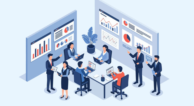 Business people working in office.