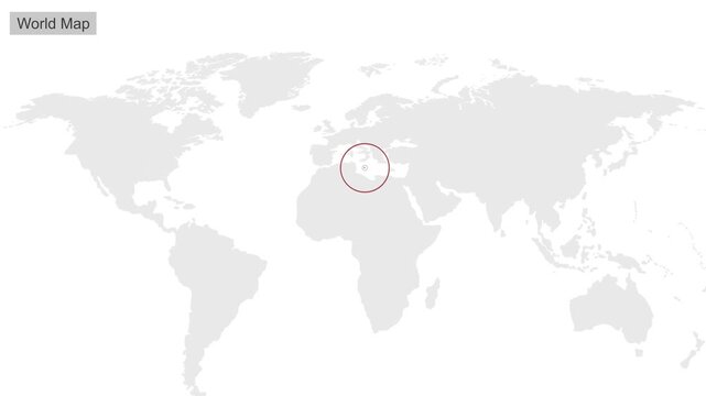 Malta Location on Globe for Presentation or Education