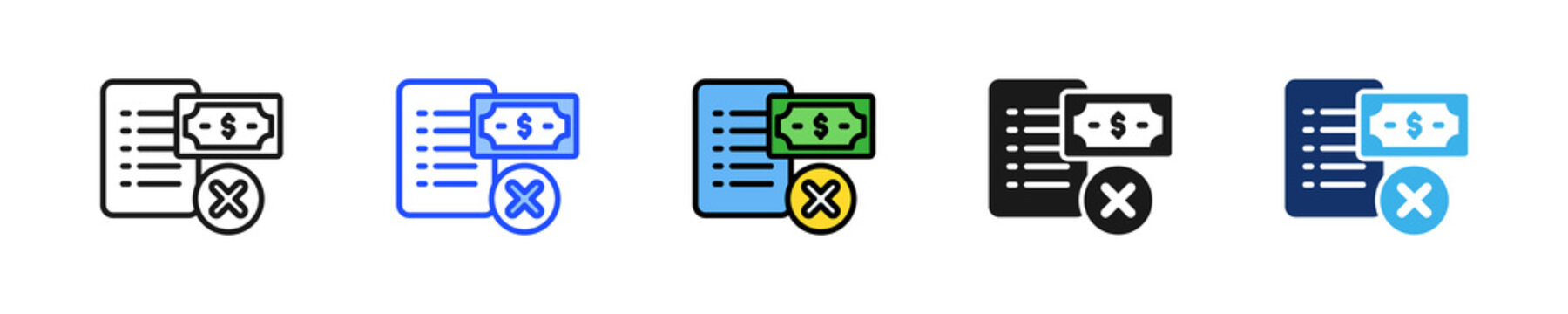 Fake Paper Icon Collection With Multiple Styles