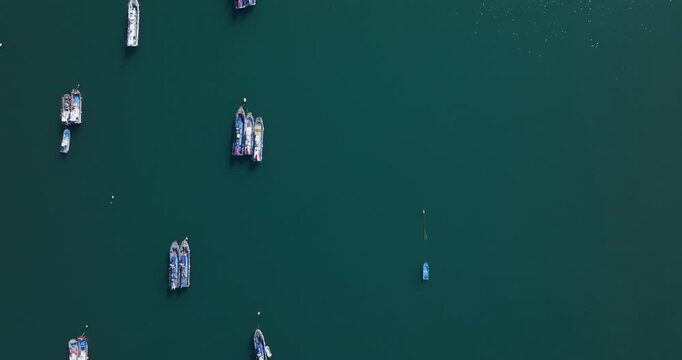 Aerial Drone Footage of Peaceful Ocheon Port and Chungcheong Suyeongseong Fortress, Boryeong, South Korea