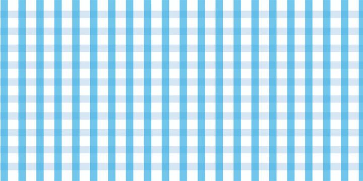 Seamless Light Blue Gingham Pattern Background. Classic Two-Tone Pastel Plaid Check Design for Fabric, Textile, Wallpaper, and Picnic Decor.