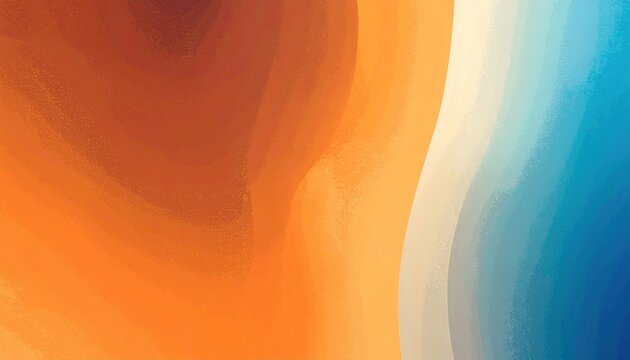 Ilustra&ccedil;&atilde;o abstrata com gradiente de cores quentes e frias, evocando uma paisagem costeira fluida, perfeita para fundos de design moderno.