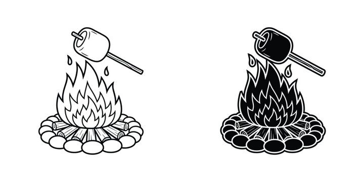 Two cartoon chefs in black and white uniforms holding large spoons cooking utensil