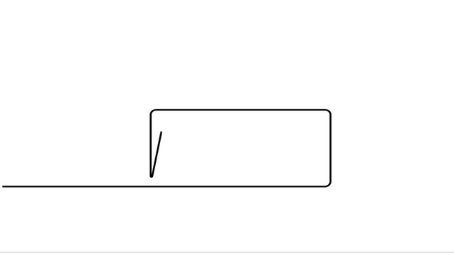 Animated self drawing Continuous one line drawing of Simple, minimalist pencil sharpener icon, line art style, educational tool, school supplies