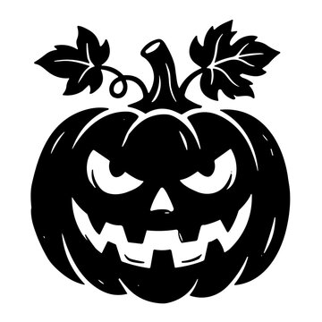 halloween pumpkin with Jack-o'-lantern illustration vector