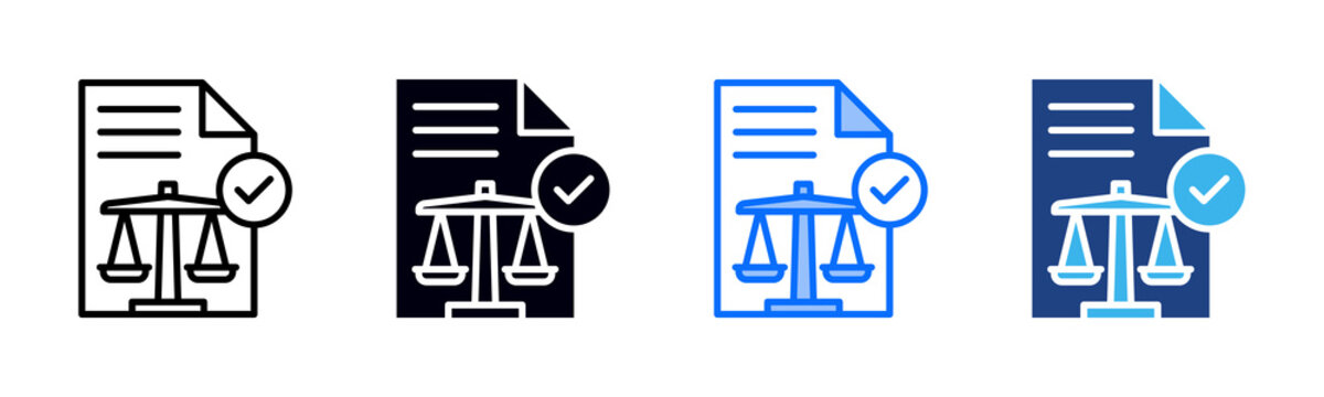 Regulatory Compliance icon set multiple style collection