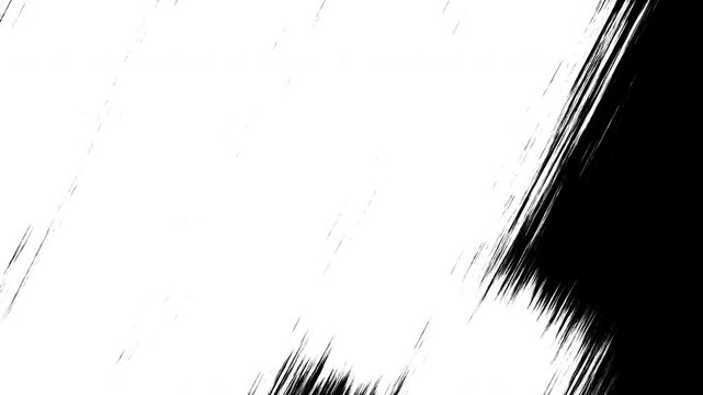 White Paint Brush Transition on transparent background, alpha channel