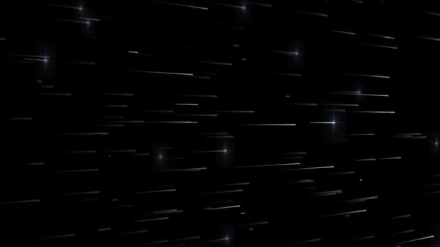 Meteors shower falling from the sky video. Glowing falling stars motion graphics background. Asteroids. Realistic Meteoroid Hit Ground Sky Heavens Christmas or New Year celebration