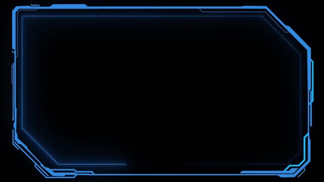 HUD, UI, GUI futuristic user interface screen animation. High tech screen for video game. Sci-fi design. Callouts title. Modern banner, frame lower third. ideal for digital displays and presentations.