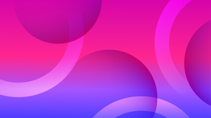 Obraz premium Stylish magenta and pink abstract background with layered circular elements and smooth color transitions for feminine branding
