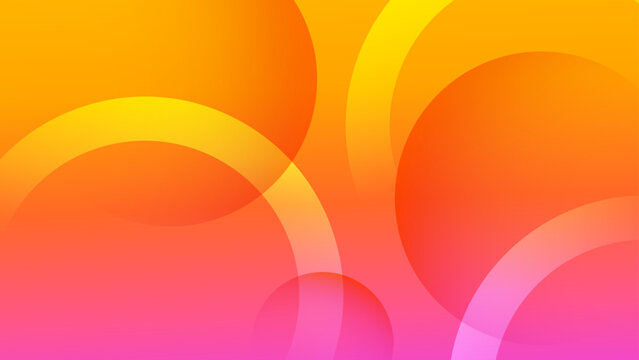 Warm orange and yellow gradient background with overlapping circles creating a vibrant sunlit effect for creative projects