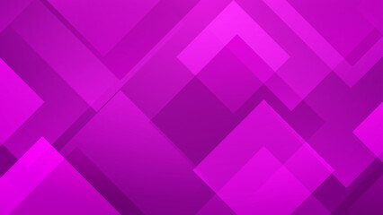 Fototapeta premium Creative purple and magenta abstract background with layered transparent squares and gradients