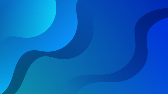 Refreshing blue and cyan abstract backdrop with soft organic waves and fluid shapes perfect for technology or water-themed designs