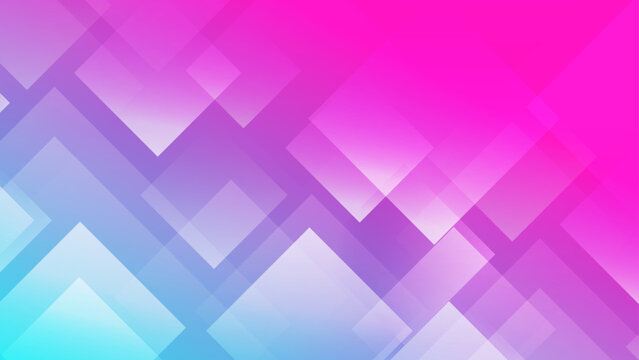 Stunning magenta and blue gradient background featuring high-contrast diamond shapes and modern graphic elements