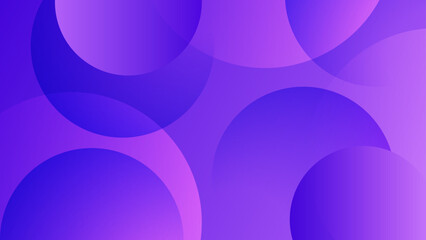Vibrant purple and violet abstract background featuring layered circles and soft light gradients with a modern geometric feel © Badr Warrior