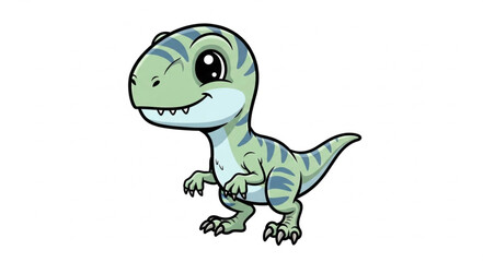 Obraz premium Cute Cartoon Baby Dinosaur T Rex Illustration.