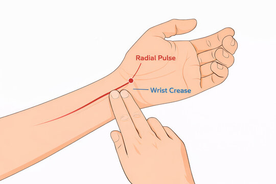 Radial Pulse Measurement Labeled Diagram