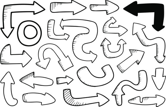 Arrows for process flow and timeline