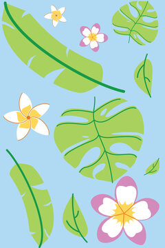 Tropical_Leaf_And_Flower.eps