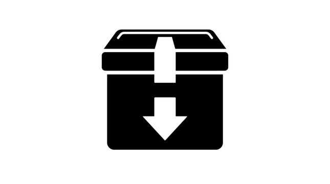 Black Box with White Download Arrow.