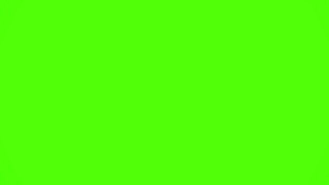Digital glitch particles forming animated side frames bright chroma green background, modern cyber transition effect. compositing, motion graphics overlays, intros, digital distortion effects, 3D 4K