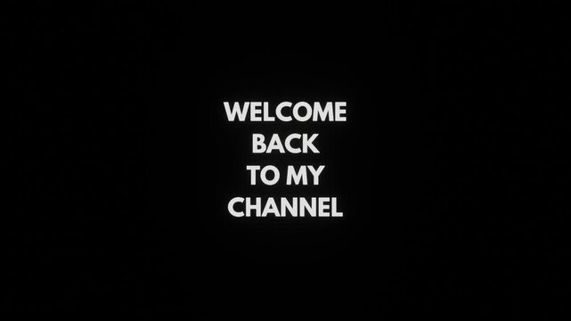 Welcome back to my channel neon intro banner for vloggers and creators