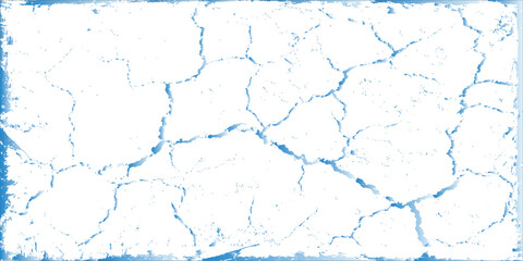Obraz premium Black and White Cracked Ground Texture, Distressed Grunge Overlay Background