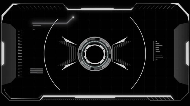 Abstract global networking tech innovate futuristic concept background graphic futuristic control panel holograms, targets mobile phone round target or button, head display elements