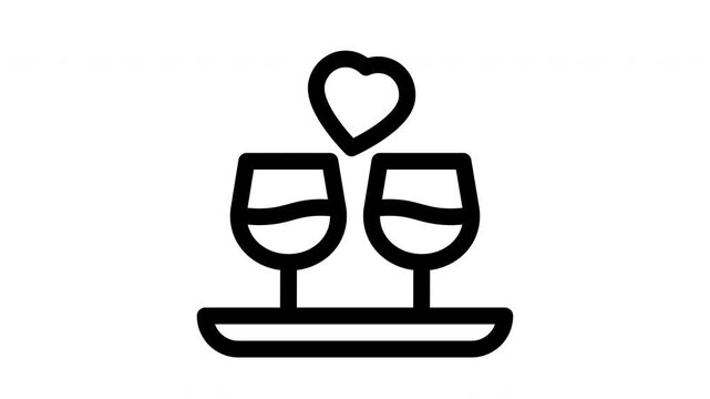 wine minimalist stroke animation