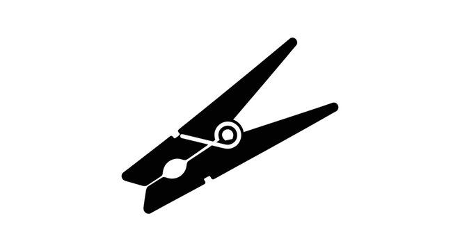 A black clothing pin shown in a striking silhouette