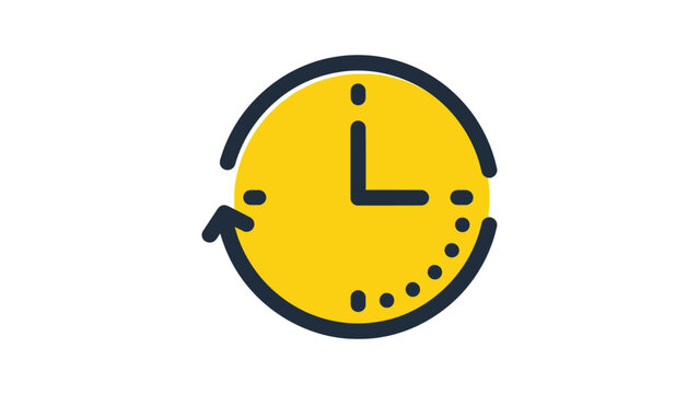time icon refresh symbol loop arrow illustrating continuous cycle history and update progress for modern digital applications.