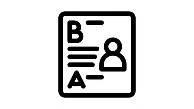 candidate minimalist stroke animation
