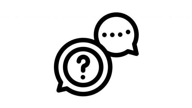 question minimalist stroke animation