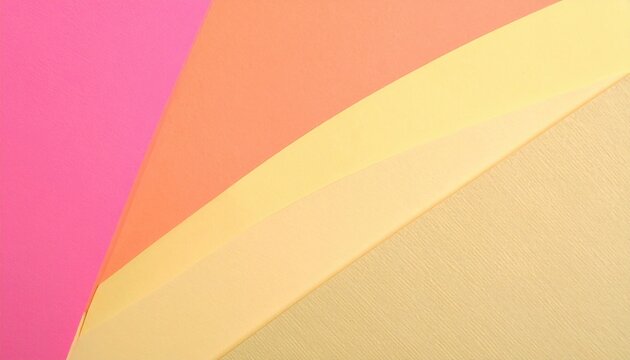Fondo abstracto vibrante con capas de papel en tonos rosa, naranja, amarillo y beige, creando una composici&oacute;n geom&eacute;trica y colorida.