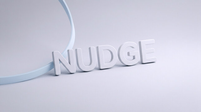 Minimal Nudge Concept &ndash; Behavioral Psychology Influence and Decision Making Design