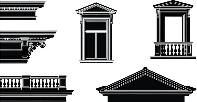 Architectural Building Facade Elements