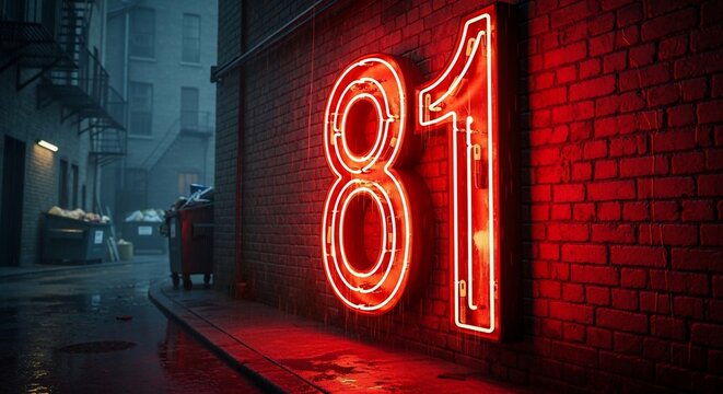Neon sign number eighty one