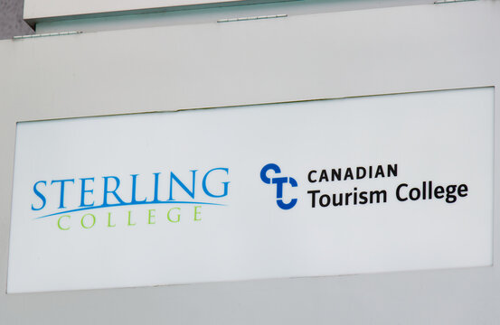 Sterling College and Canadian Tourism College illuminated buildi
