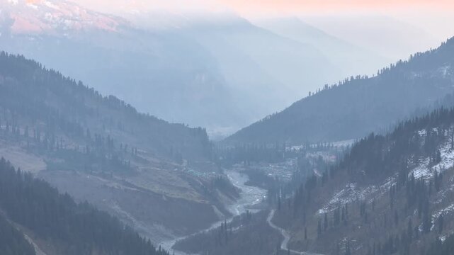 river connecting the mountains