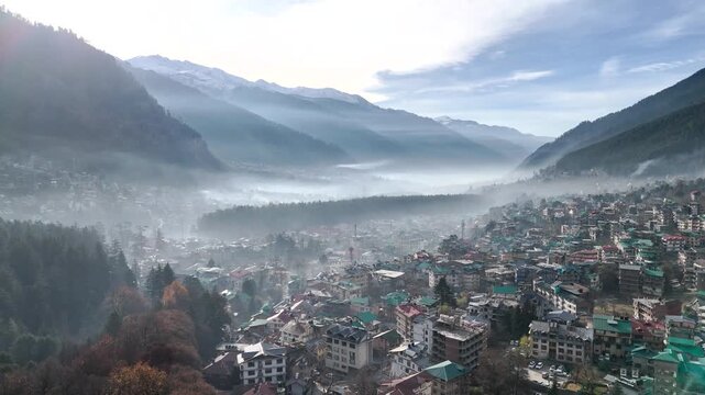 Shimla Indian city view.