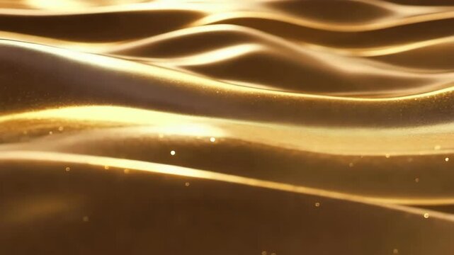 Gold Wave-Like Shimmer Loop Background
