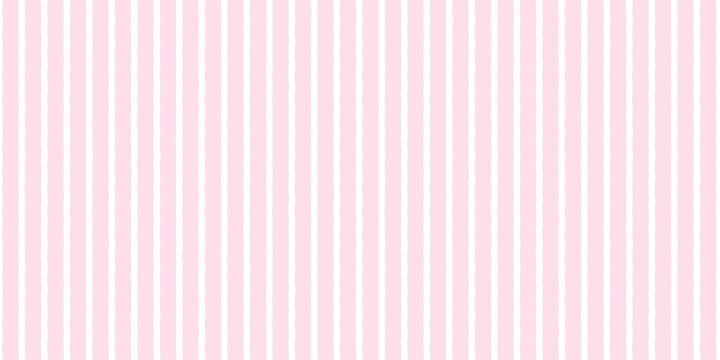 Light pink vertical stripes pattern background. Cute pastel wavy pinstripe texture. Pink watercolor lines for wallpaper, wrapping paper, or textile design.