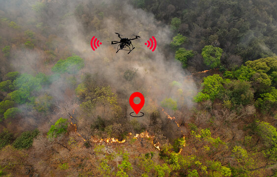 Wildfire drones is detect and send coordinate to firefighter team.