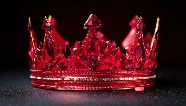 Ornate Red Crown - A Symbol of Royalty and Power.