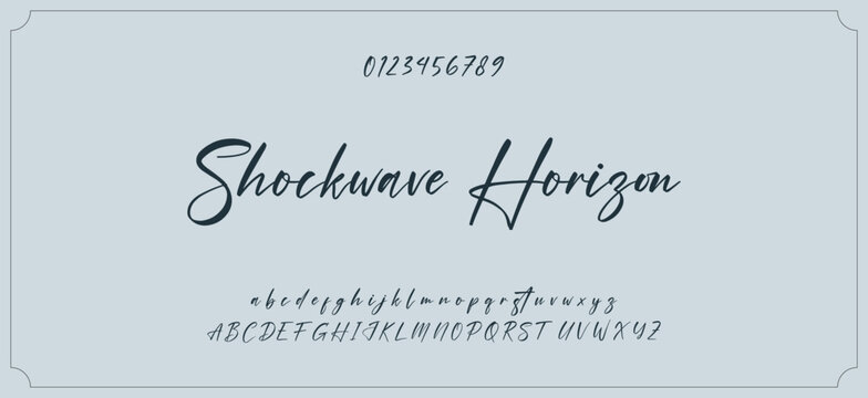 Hand drawn vector alphabet. Modern monoline signature script font. Elegant Signature Font. Best Alphabet Beautiful Calligraphy Signature Font