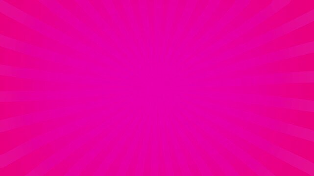 Rotating retro sunburst background with radial stripes comic  pop art style 4k video.