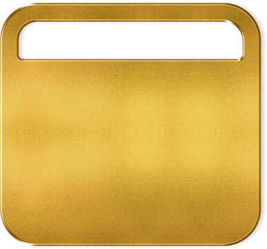 Reflective gold web browser icon with metallic finish for premium internet technology and website interface symbols