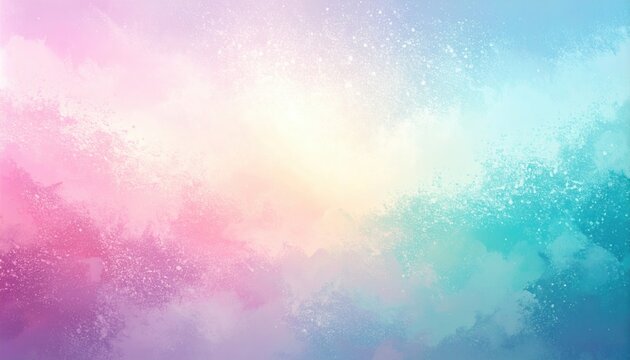 Sfondo astratto e sognante con sfumature pastello di rosa, viola, giallo e blu, creando un'atmosfera eterea e delicata.