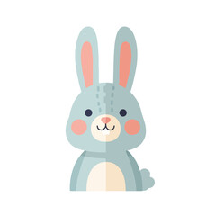 Obraz premium Cute Gray Bunny Rabbit Face.